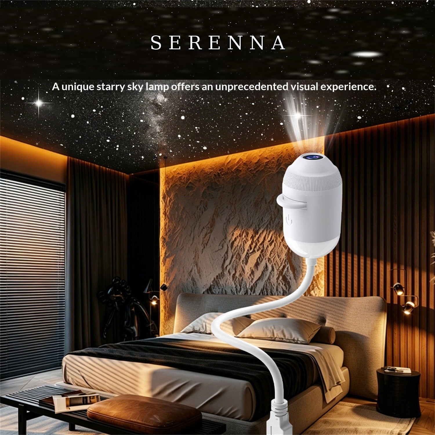 Serenna Galaxy Projector. Turn Any Room Into a Starry Sky